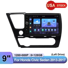 For 13-17 Honda Civic Sedan JOYING 9 Inch CarPlay Radio with 8+128GB Octa Core 
