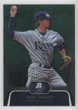 2012 Bowman Platinum Prospects Green Refractor 64/399 Jake Hager #BPP74 0c2