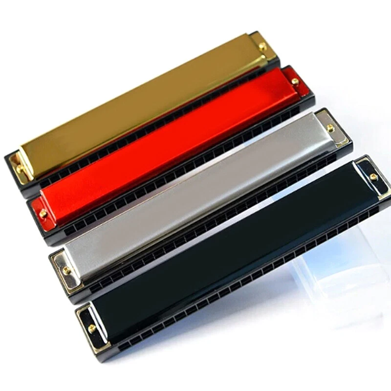 Professional 24 Hole harmonica key C mouth metal organ for