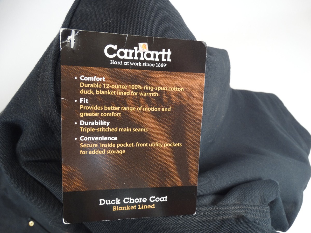 Carhartt C001 Duck Chore Coat (Blanket Lined/5-Button Front) | eBay