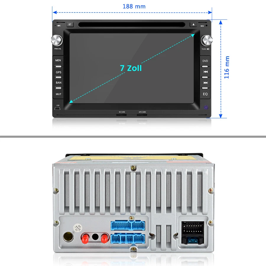 Für VW Polo 9N Golf 4 Passat B5 T5 4+64G Android 14 Autoradio Carplay GPS DVD CD - Bild 2 von 4