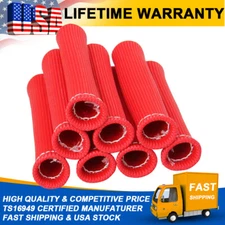 2500° Spark Plug Wire Boots Heat Shield Protector Sleeve Cover For SBC BBC 350