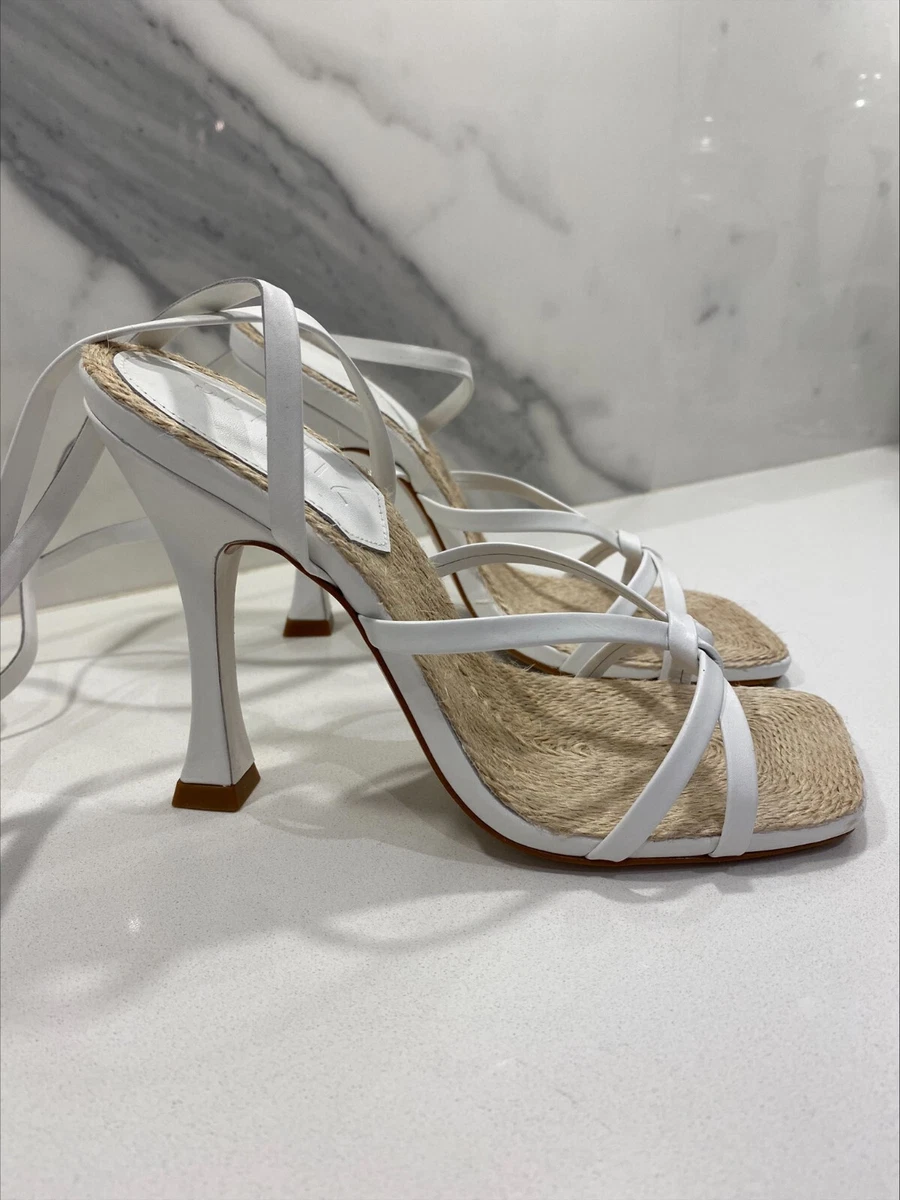 ZARA White strappy leather Woman's 2