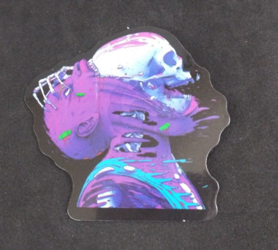 Skeleton Ripping Out Of Skin Sticker 2.5''