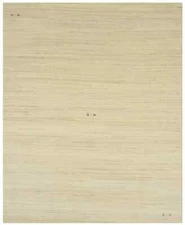 Pictorial Tribal Oatmeal Modern Rug 8X10 Gabbeh Decor Wool Carpet