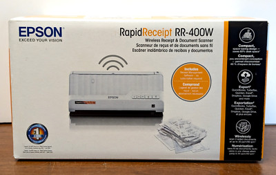 Epson Rapid Receipt RR-400W Wireless Receipt and Document Scanner - BRAND NEW!
