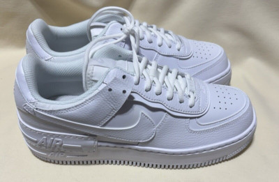 Nike Air Force 1 Low Shadow Triple White Women's CI0919-100 W Sz-9 New w/o Box