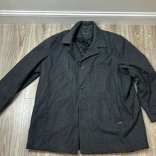 Calvin Klein gray men wool pea coat size XXL