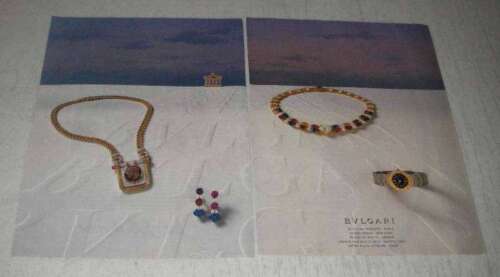 1981 Bvlgari Bulgari Necklace Watch Pendant Earrings Ad - Picture 1 of 1