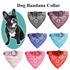 Cute Adjustable Dog Bandana Collar Puppy Cat Pet Neckerchief Neck Scarf Ties✔