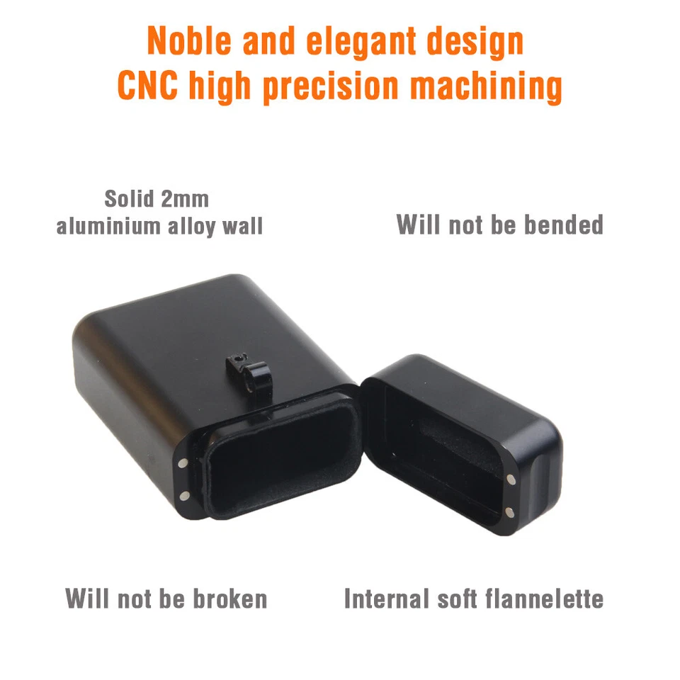 Caja bloqueadora de señal de llave de coche CNC jaula llavero bolsa caja de bloqueo RFID sin llave negra Foto 2 de 4