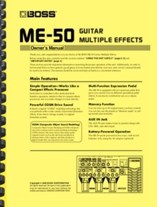 Guitar Multi Efectos Boss Me 50 Manual Del Propietario Y Notas De Servicio Ebay