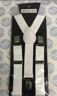 White 25mm Unisex Womens Mens Braces Wide & Heavy Duty Suspenders