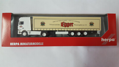 AWM DAF Gardineplanen Sattelzug Egger Bier Austria (A) 1/87 in HERPA Schachtel