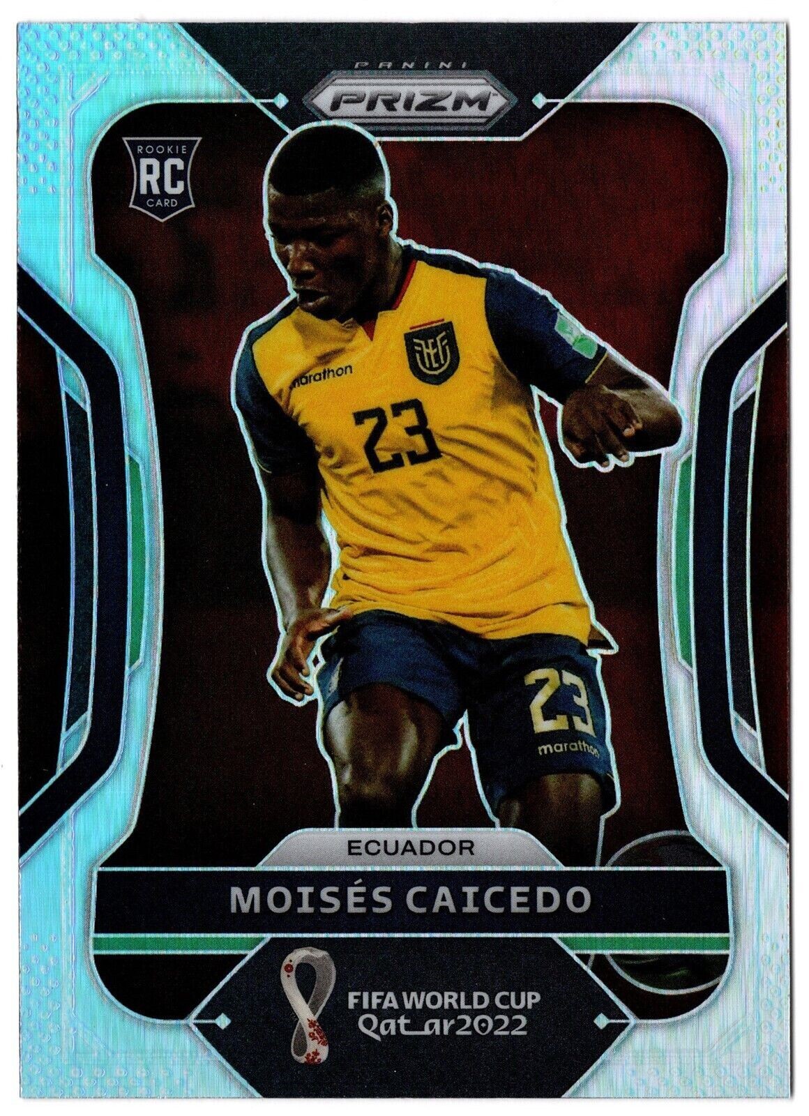 2022 Panini Prizm FIFA World Cup Qatar Silver MOISES CAICEDO #81 Ecuador Rookie