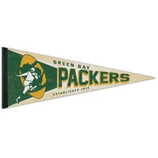 GREEN BAY PACKERS RETRO  ROLL UP PREMIUM FELT PENNANT 12"x30" WINCRAFT