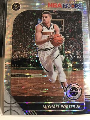 2019-20 NBA Hoops Premium Stock Michael Porter Jr. Silver Pulsar Prizm. Hot