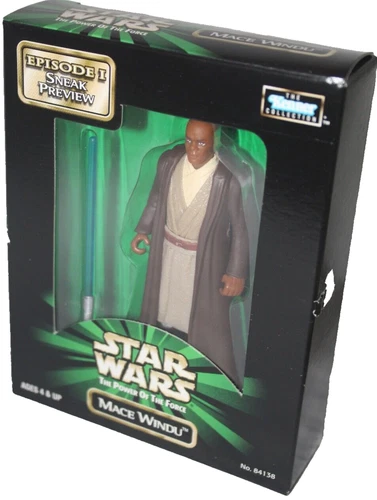 Mace Windu Sneak Preview StarWars Power of the Force POTF 1998 Kenner figure CIB