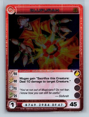 Chaotic TCG - Slufurah 12/100 - 3 MAX STATS FOIL RARE - Zenith of the Hive