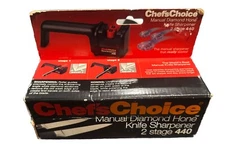Chef's Choice 440 2 Stage Manual Diamond Hone Knife Sharpener (Black) (A)