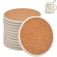 12 Pcs Ceramic Tiles for Crafts Coasters, Absorbent Stone Coaster Blanks for ...