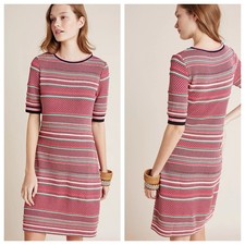 Anthropologie Aldomartins Alice Striped Knit Dress Womens Size Small Striped