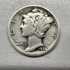 1934 MERCURY SILVER DIME ACTUAL COIN Get More Today & Save Shop Here Buy Here