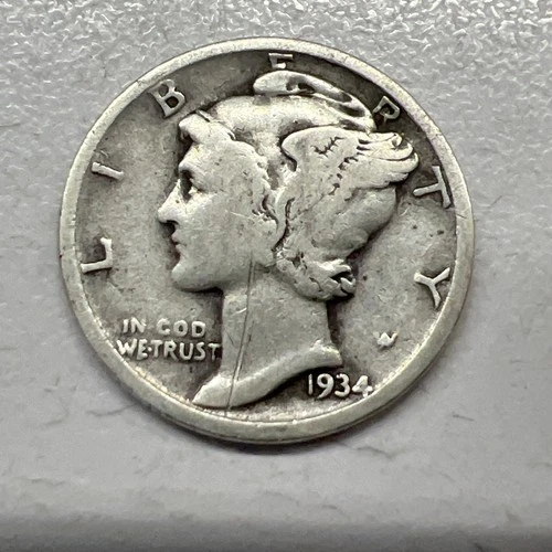 1934 MERCURY SILVER DIME ACTUAL COIN Get More Today & Save Shop Here Buy Here