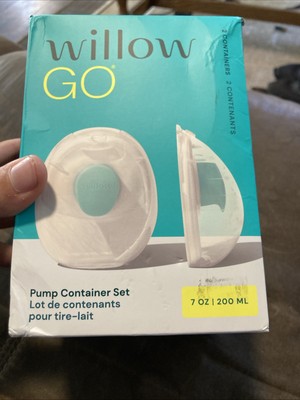 Willow Go Pump Reusable Breast Milk Containers, 2 Ct, Holds 7 oz. Per Container