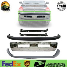 New Front Bumper Chrome Steel Kit Brackets For 1994-2002 Dodge Ram New Front Bumper Chrome Steel Kit Brackets For 1994-2002 Dodge Ram