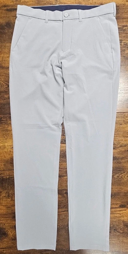 Mizzen Main Pants 32x32 Gray Slim Helmsman Performance Stretch Golf NWOT
