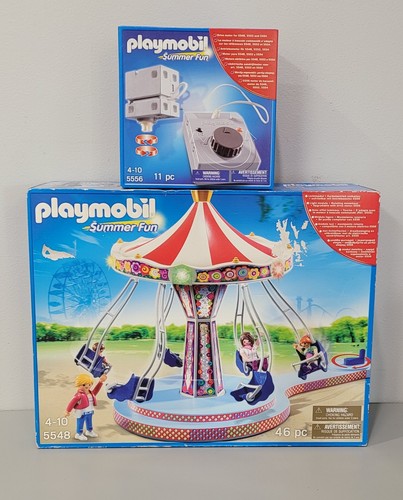 Playmobil 5548 Altalene Volanti Estate Divertente Giostra Carnevale Giostra + Motore NUOVO LEGGI* - Foto 2 di 20