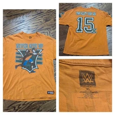 WWE John Cena 2015 Never Give Up You Can't See Me 15x Orange SHIRT (XL) 22x31.5