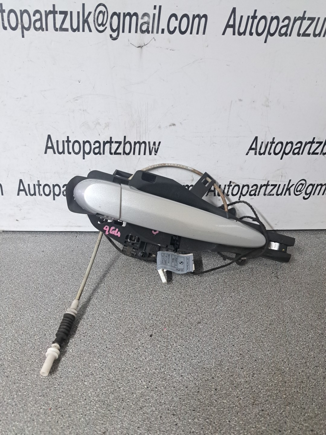 BMW E90 E91 3 Series LCI Titan Silver Rear Driver Osr Door Handle Carrier #9g4