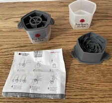 NEW: LOT OF 2 Four Roses Kentucky Bourbon Ice Mold - Rose Shape Ice Cubes