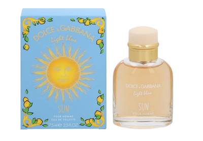 DOLCE & GABBANA LIGHT BLUE SUN  75 ML  EAU DE TOILETTE POUR HOMME DESCATALOGADA
