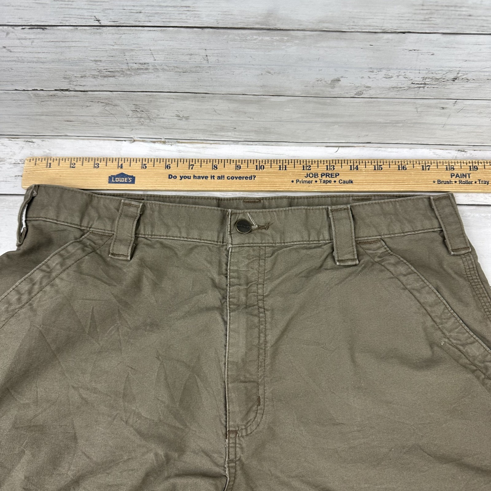 Carhartt B147 LBR Shorts Mens 36 workwear casual utility Brown (36x9.75")