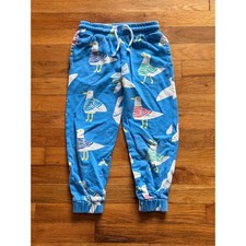 Mini Boden Boys Blue Seagull Print Joggers Sweatpants Size 8Y Nautical Terry