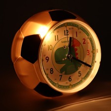Kinderwecker Fußball Ohne Ticken Nachtlicht Schlummerwecker für Jungen Mädchen