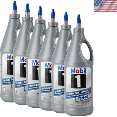 Mobil1 1043611 Full Synthetic Gear Lubricant, 75W-90 Quart 6 PK