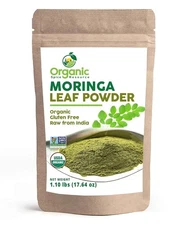 Organic Moringa Powder - 1.10 lbs (17.64 oz) | USDA 17.64 Ounce (Pack of 1) 