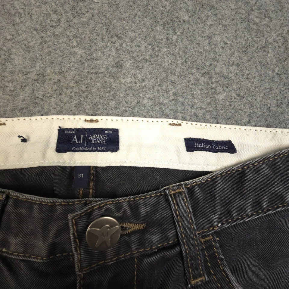 Pantalones de mezclilla Armani Exchange para hombre 31 negros a medida ajustados elásticos J10 talla 31x31 Foto 4 de 4