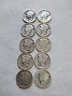 🔥 Mercury Silver Dimes 1942 And 1936 P Lot Of 10 90% Silver $1 Face 🔥#7 5 Each