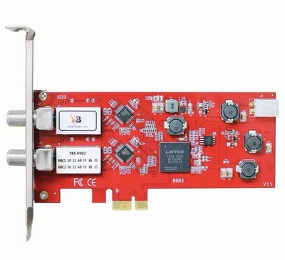 TBS 6902 DVB-S/S2 Dual Tuner Digital PCIe Satellite TV Card for Live TV IPTV Ser