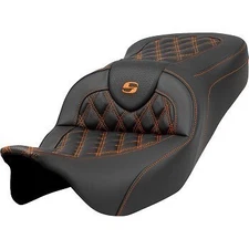Saddlemen 808-07B-18203 Roadsofa Seat Orange Lattice Stitch for 08-23 Touring