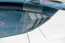 Carbon Fiber Side Quarter Window Louver Sun Shade For 20-Up Corvette C8 Coupe