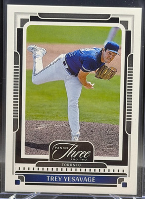 Trey Yesavage 2025 Panini Three and Two Base Card #21/99 - Toronto Blue Jays
