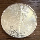 1990 WALKING LIBERTY AMERICAN EAGLE .999 FINE SILVER DOLLAR COIN 1oz