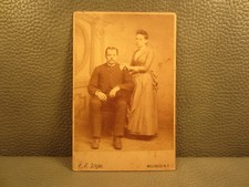 Victorian Antique Cabinet Card Photo of a Married Couple ..... Man and Woman