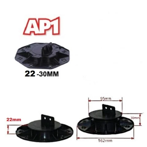 Adjustable deck supports 22-30mm temporary Pedestal Building deck on concrete